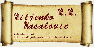 Miljenko Masalović vizit kartica